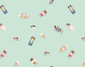 Cotton + Steel Fabrics - A Sunshine Story - Drift Away In The Tropics Fabric-sold by the half yard, cut continuously