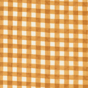 Moda - Harvest Wishes - Fall Gingham Light Pumpkin Fabric-sold by the half yard, cut continuously