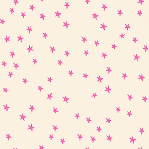 Ruby Star Society - Starry - Neon Pink Fabric-sold by the half yard, cut continuously