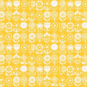 Cotton + Steel Fabrics - Kanpeki Na Hi - Hana Hana Sun Kissed Yellow Fabric