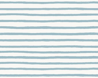 Rifle Paper Co. - Bon Voyage - Festive Stripe - Blue Fabric-sold by the half yard, cut continuously