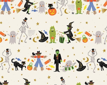 Rifle Paper Co. - Halloween - Halloween Parade - Cream Metallic Fabric
