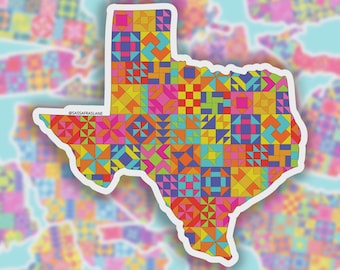 Sassafras Lane Designs - Pegatina para colcha del estado de Texas