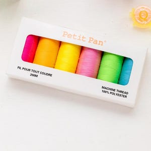 Petit Pan - Polyester Thread Set of 6 - Neon