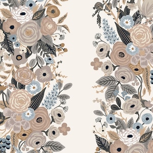Rifle Paper Co. - Garden Party - Garden Party Vines - Linen Multi Fabric-sold by the half yard, cut continuously
