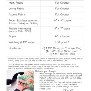 Center Street Quilts - Alpen Belt Bag - Paper Pattern image 2