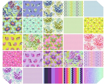 FreeSpirit Fabrics - Tula Pink Floral Reef 10" Charm Pack