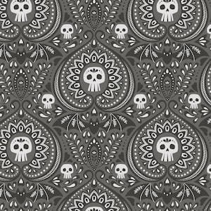 Cloud 9 - Gothic Whimsy - Gothic Paisley Fabric-sold by the half yard, cut continuously