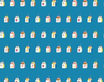 Cotton + Steel Fabrics - A Sunshine Story - Sunshine Smoothies Poolside Fabric-sold by the half yard, cut continuously