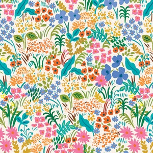 Rifle Paper Co. - English Garden - Meadow - Cream Fabric-sold by the half yard, cut continuously