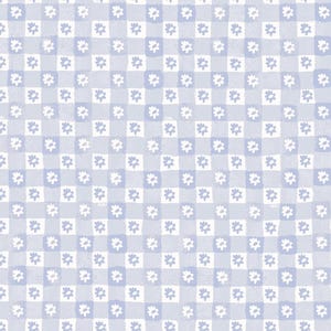 Rifle Paper Co. - Easter - Daisy Gingham - Blue Fabric-sold by the half yard, cut continuously