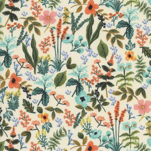 Rifle Paper Co. - Amalfi - Herb Garden - Natural Unbleached Fabric-sold by the half yard, cut continuously