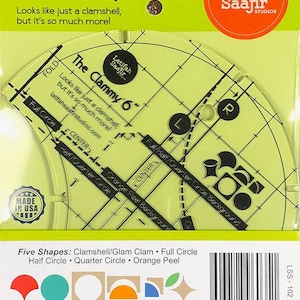 Latifah Saafir Studios - 6&quot; Clammy Quilt Ruler