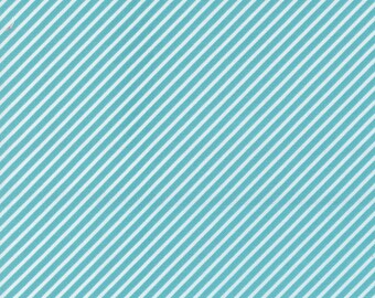 Moda - Simply Delightful - Stripe Poolside Fabric-sold by the half yard, cut continuously