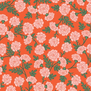 Rifle Paper Co. - Bramble - Dianthus - Red Fabric-sold by the half yard, cut continuously