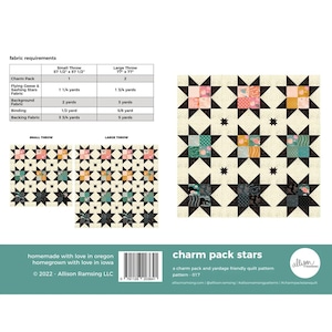 Allison Ramsing - Charm Pack Stars - Paper Pattern
