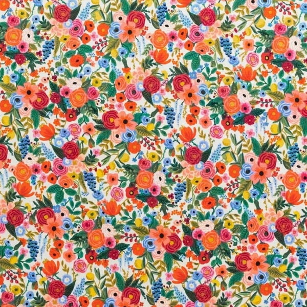 Rifle Paper Co. - Wildwood - PETITE Garden Party - Cream Fabric-sold by the half yard, cut continuously