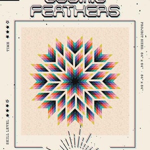 Taralee Quiltery - Cosmic Feathers Quilt - Paper Pattern