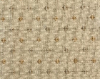 Diamond Textiles - Nikko Geo Pluses & Crosses - Natural Fabric-sold by the half yard, cut continuously