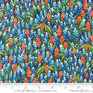 Moda - Enchanted Dreamscapes - Wildflowers Fabric-sold by the half yard, cut continuously