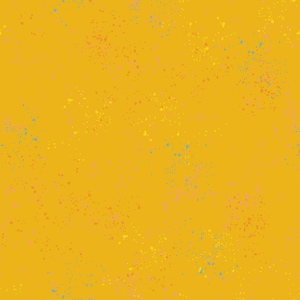 May include: Mustard yellow background with a scattered pattern of small, irregular paint splatters in shades of pink, blue, and yellow. The design has a textured, artistic appearance, suitable for various creative projects.