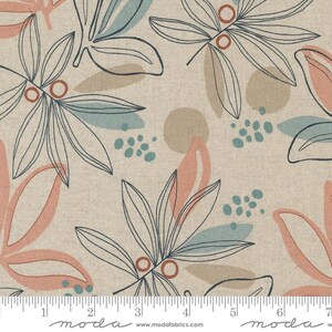 Moda - Melrose -  Palm Angel Mochi Linen Fabric-sold by the half yard, cut continuously
