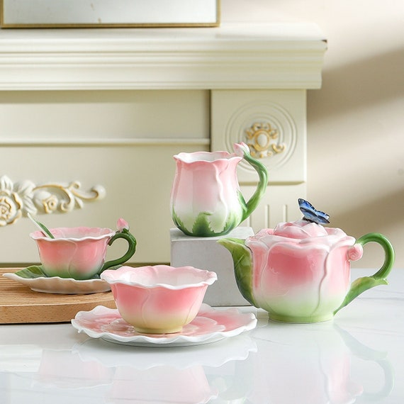 Mama Flower Print Mug Creative Enamel Mugs Drinks Coffee Cup