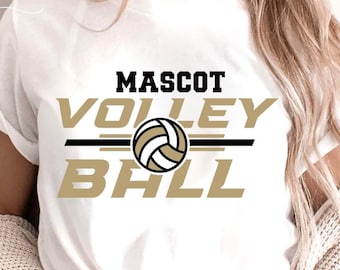 Volleyball Team Mascot SVG, Shirt Design Template (Digital Download)