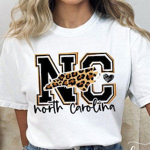 North Carolina Leopard svg, NC Leopard svg, North Carolina svg, Leopard svg, North Carolina Karte svg, North Carolina Liebe, Carolina Girl Shirt