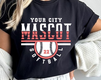Softball Team SVG, Mascot Design Template (Digital Download)