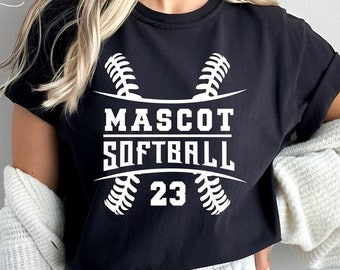 Softball Team Mascot Shirt Template SVG PNG (Digital Download)