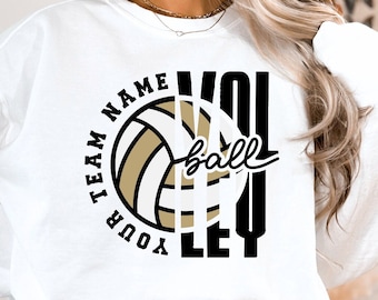 Volleyball Team Mascot SVG, Personalized Shirt Design (Digital Download)