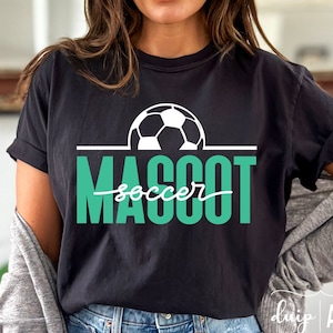 Retro Soccer Mascot SVG PNG, Team Shirt Template (Digital Download)