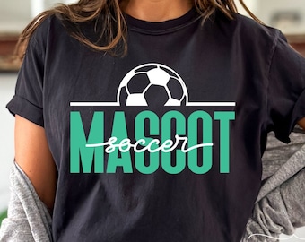 Retro Soccer Mascot SVG PNG, Team Shirt Template (Digital Download)
