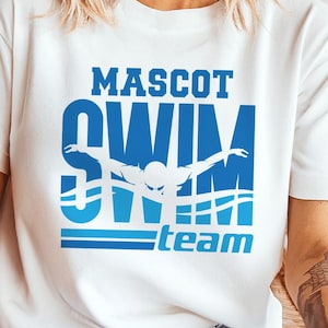 Equipo de natación SVG PNG, diseño de camiseta del equipo de natación, camiseta del entrenador de natación, archivo de corte Cricut, silueta, regalo para nadador, equipo de natación escolar, nadador Svg