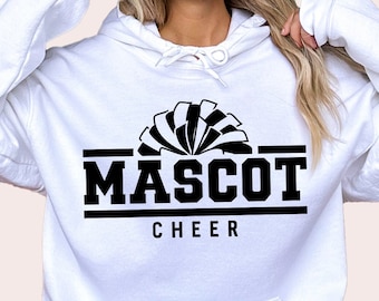 Création de mascotte pour équipe de cheerleading, SVG de cheerleading, fille aux pompons (téléchargement numérique)