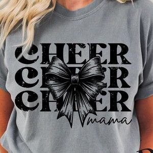 Cheer Mama SVG PNG, Cheerleading Mom Shirt Design, Cheer Team Svg, Sports Mom Clipart, Cheer Shirt Svg for Cricut, Sublimation