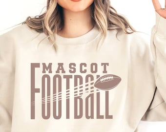 Football Team Mascot Design, Custom Shirt Template (SVG PNG)