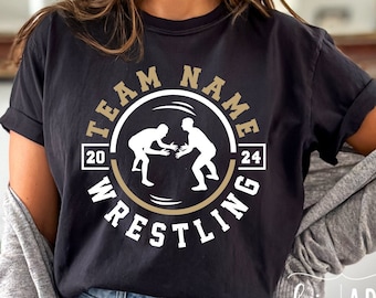 Wrestling Team SVG Template, Personalized Team Shirts (Digital Download)