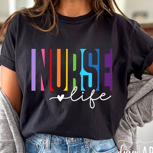 Nurse Life SVG Design - Bunte Krankenpflege und CNA Shirt Art