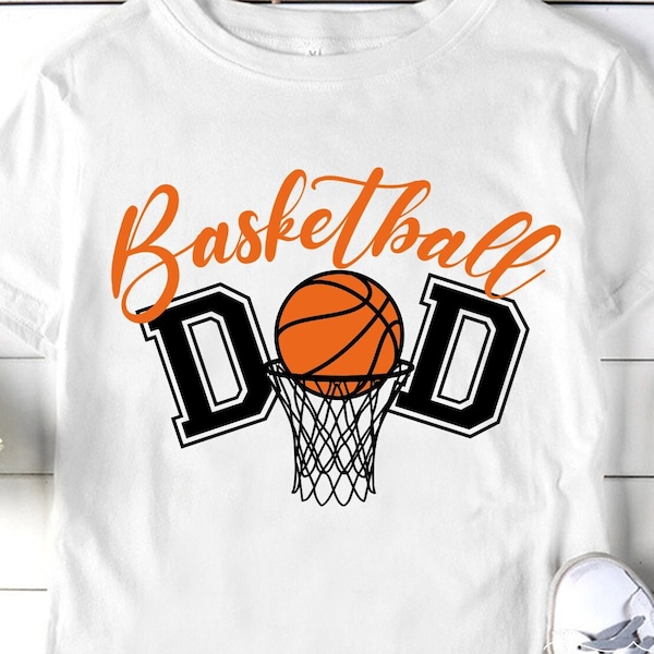 Basketbal papa SVG, mand hoepel SVG, silhouet, Cricut SVG, papa SVG, mand papa SVG, basketbal SVG, mand shirt, liefde basketbal vader SVG