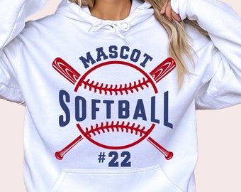 Softball Team Template SVG, Personalized Name (Digital Download)