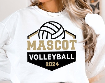 Volleyball Team Mascot SVG, Personalized Shirt Design (Digital Download)