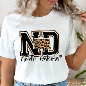 North Dakota Leopard svg, ND Leopard svg, North Dakota svg, Leopard svg, North Dakota Karte svg, North Dakota Liebe svg, Cricut svg, Herz svg