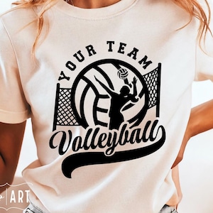 Customizable Volleyball SVG PNG, Volleyball Team Logo Design, Sports Shirt Template, Instant Digital Download