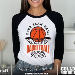 Basketball SVG PNG, Mascot Template svg, Basketball Team Template svg, Your Team svg, Basketball Mascot, Basketball Team Shirt, Personalized