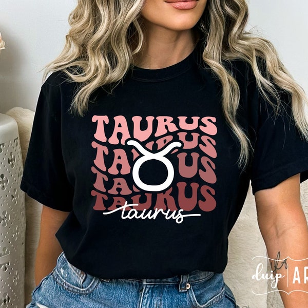 Taurus SVG PNG, Stacked Taurus svg, Horoscope Shirt, Zodiac svg, Taurus Symbol svg, Birthday Girl svg, Taurus Birthday svg, Astrology Signs