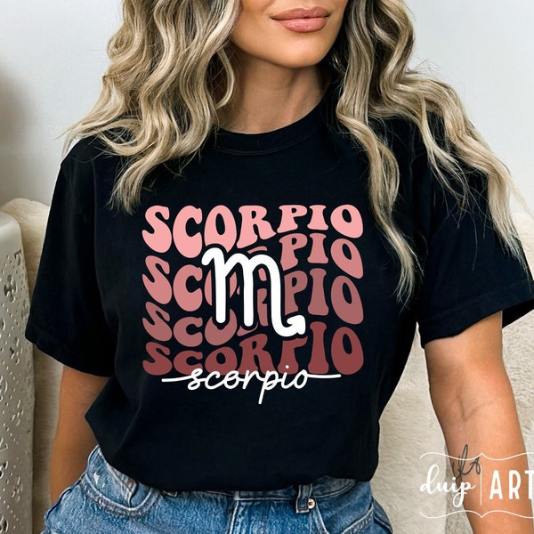 Scorpio SVG PNG, Stacked Scorpio svg, Horoscope Shirt, Zodiac svg, Scorpio Symbol svg, Birthday Girl svg, Scorpio Birthday, Astrology Signs