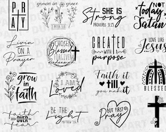 Christian Shirt Design Bundle SVG PNG, Scripture Saying Designs Shirt, Retro Religious svg , Christian Faith, Bible Verse Designs, Pray svg