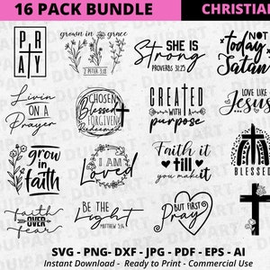 Christian Shirt Design Bundle SVG PNG, Scripture Saying Designs Shirt, Retro Religious svg , Christian Faith, Bible Verse Designs, Pray svg